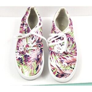Vans Womens Multicolor Paradise Floral Doheny Platform Shoes Skate Lace Up 9.5